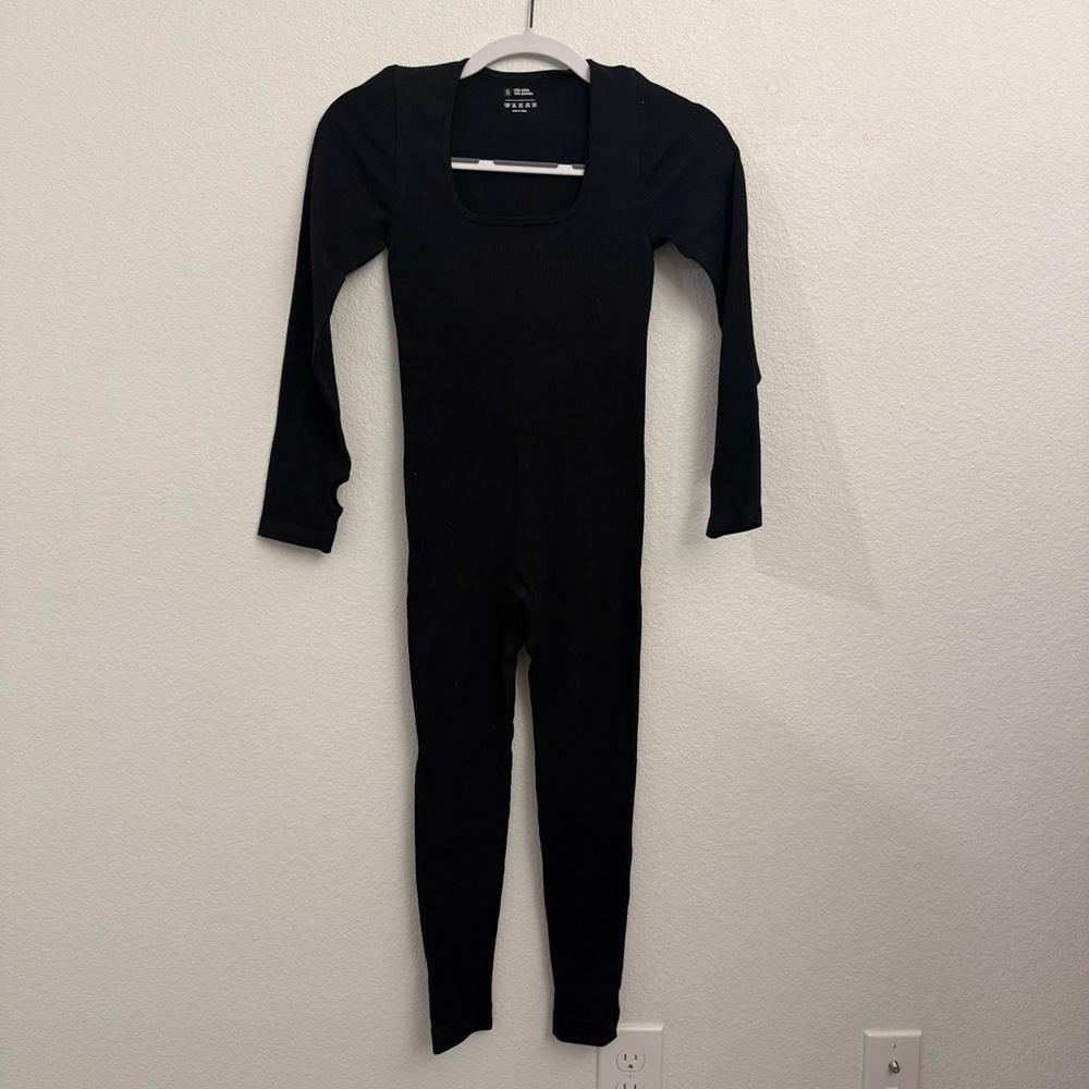 Black Bodycon Athletic Jumpsuit